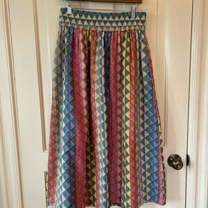 Ace & Jig Rara Midi Skirt - Reversible Colorful Hero/Marine | Size Large